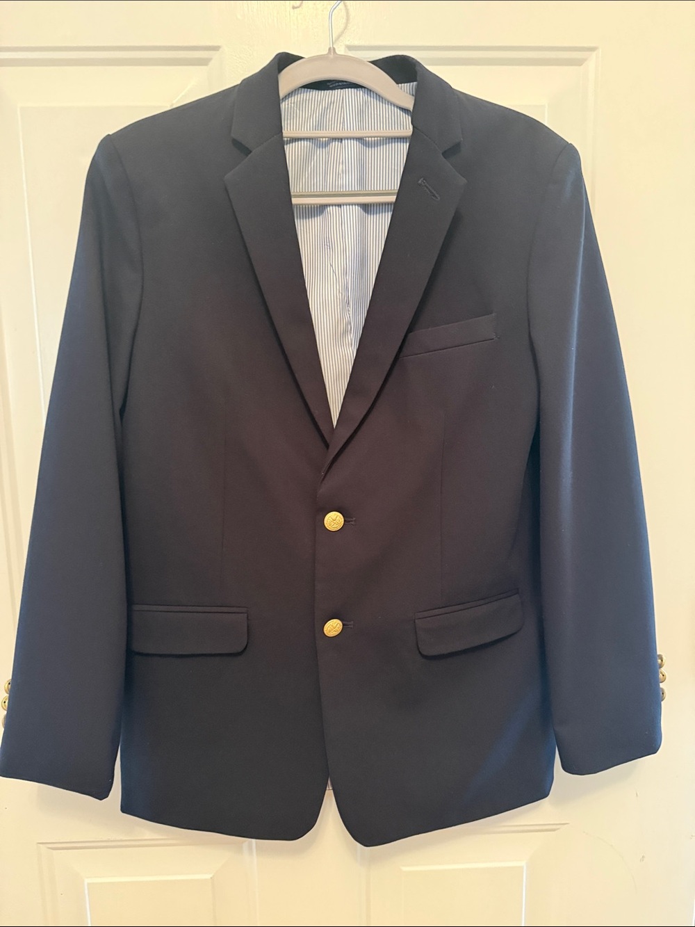 Boys size 18 Classic Navy Blazer with Gold Buttons